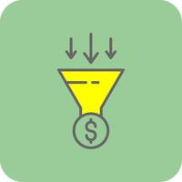 Conversion Optimization Filled Yellow Icon vector