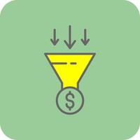 Conversion Optimization Filled Yellow Icon vector