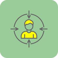 Target Audiences Filled Yellow Icon vector