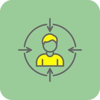 Target Audiences Filled Yellow Icon vector