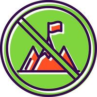 prohibido firmar lleno diseño icono vector