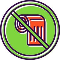 Prohibited Sign filled Design Icon vector