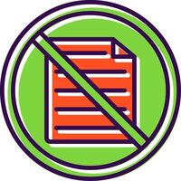 Prohibited Sign filled Design Icon vector