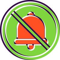 prohibido firmar lleno diseño icono vector