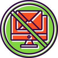 Prohibited Sign filled Design Icon vector