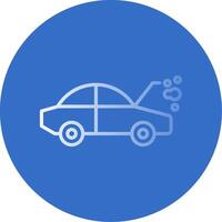 coche Descompostura plano burbuja icono vector