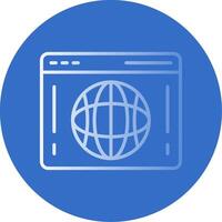 Web Portal Flat Bubble Icon vector