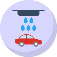 Car Wash Flat Bubble Icon vector