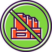 Prohibited Sign filled Design Icon vector