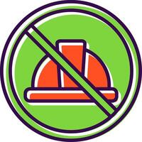 prohibido firmar lleno diseño icono vector