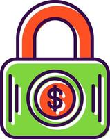 Padlock filled Design Icon vector