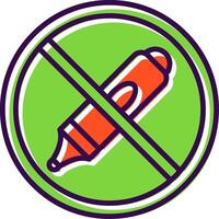 Prohibited Sign filled Design Icon vector