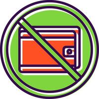 prohibido firmar lleno diseño icono vector