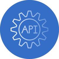 Api Flat Bubble Icon vector