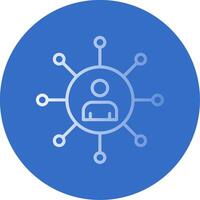 Network Flat Bubble Icon vector