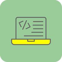 Programming Filled Yellow Icon vector