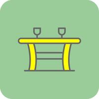 Table Filled Yellow Icon vector