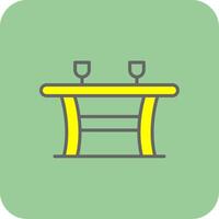 Table Filled Yellow Icon vector