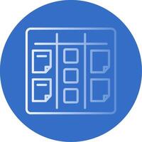 Kanban Flat Bubble Icon vector