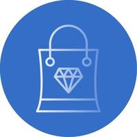 Shopping Bag Flat Bubble Icon vector