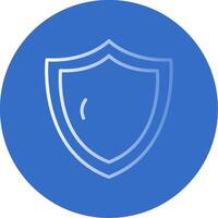 Security Shield Flat Bubble Icon vector