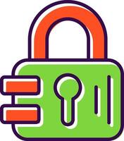 Padlock filled Design Icon vector