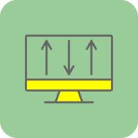 Server Control Filled Yellow Icon vector