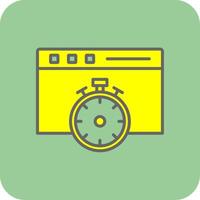 Fast Access Filled Yellow Icon vector