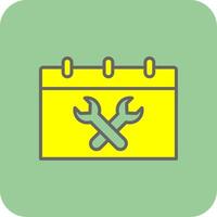 Schedule Service Filled Yellow Icon vector