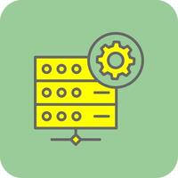 Dedicated Server Filled Yellow Icon vector