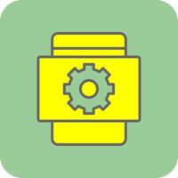 Mobile Optimization Filled Yellow Icon vector