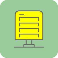 Network Server Filled Yellow Icon vector