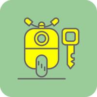 Motorbike Filled Yellow Icon vector