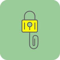 Picklock Filled Yellow Icon vector