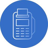 Pos Terminal Flat Bubble Icon vector