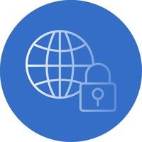 Internet Security Flat Bubble Icon vector