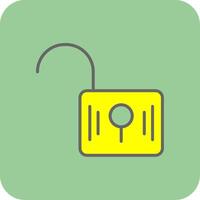 Unlocked Filled Yellow Icon vector