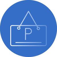 Parking Flat Bubble Icon vector