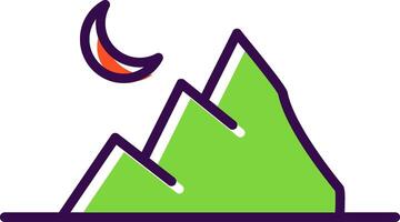 Mountain filled Design Icon vector