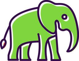Elephant filled Design Icon vector
