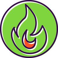 Fire filled Design Icon vector