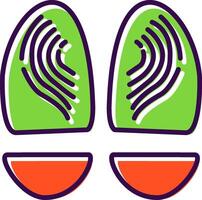Footprint filled Design Icon vector