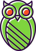 Owl filled Design Icon vector