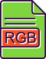 RGB File Format filled Design Icon vector