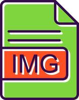 IMG File Format filled Design Icon vector