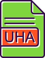 UHA File Format filled Design Icon vector