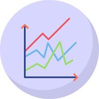 Flat Bubble Graph Flat Bubble Icon vector