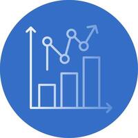 Statistical Chart Flat Bubble Icon vector