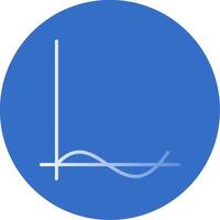 Wave Chart Flat Bubble Icon vector