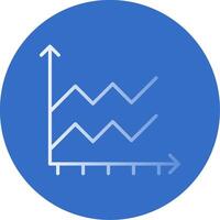 Area Graph Flat Bubble Icon vector